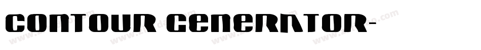 Contour Generator字体转换